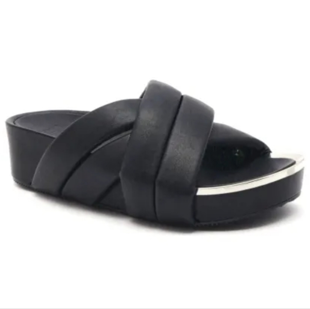 Dkny Women's Vienna Platform Slide Sandals Black Size 9